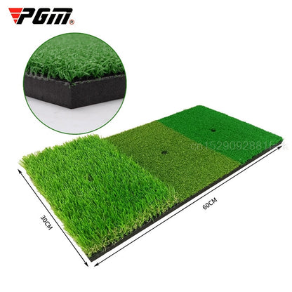 Golf Hitting Mat 3 Practice Grasses with Rubber Tee Hole Golf Training Aids Indoor Outdoor Tri-Turf Golf Hitting Grass Golf Mats