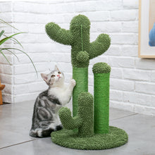 Load image into Gallery viewer, Cute Cactus Pet Cat Tree Toy with Ball Scratcher Posts for Cats Kitten Climbing Tree Cats Toy Protecting Furniture
