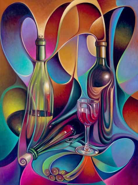 Abstract Wine Bottles 5D Diamond Embroidery Full Round/ Square Diy Diamond Painting Cross Stitch Home Decor Diamond Art