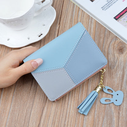 Womens Patchwork Cute Card Wallets Pocket Purse Wallet Lady Card Holder Coin Burse Female Fashion Short Money Bag