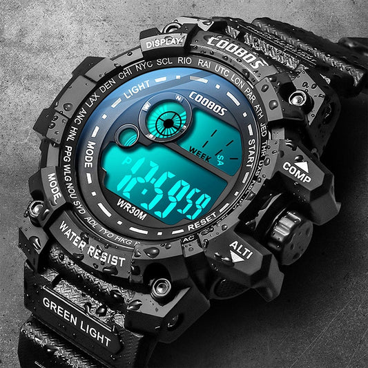 Digital Wristwatches Military Mens Sports Watch Waterproof Quartz Led Calendar Waterproof Digital Watch Choose Color