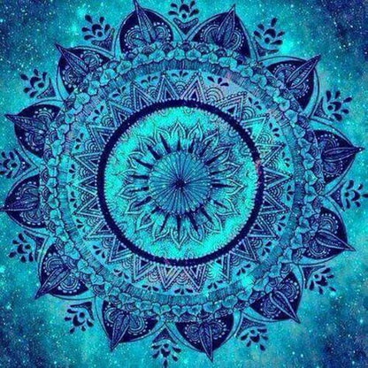 Blue Mandala DIY 5D Diamond Painting Square Round Drill Environmental Crafts Full Diamond Embroidery Home Decor Diamond Art