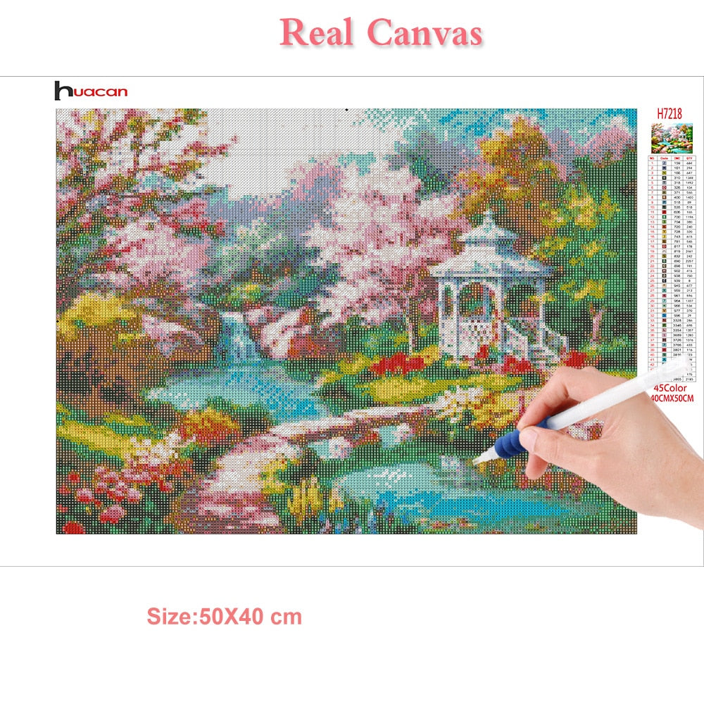 Flowered Walk-way Diamond Painting Kit DIY Full Drill Select Square Round Diamonds Arts Crafts Embroidery Inlay Diamond Paintings Home Decoration