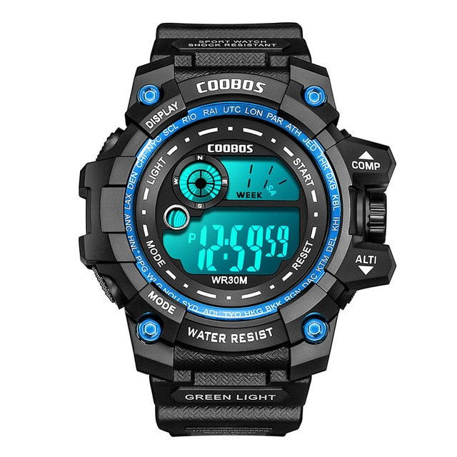 Digital Wristwatches Military Mens Sports Watch Waterproof Quartz Led Calendar Waterproof Digital Watch Choose Color