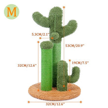 Load image into Gallery viewer, Cute Cactus Pet Cat Tree Toy with Ball Scratcher Posts for Cats Kitten Climbing Tree Cats Toy Protecting Furniture
