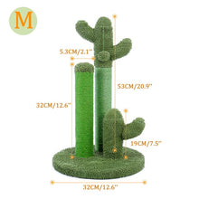Load image into Gallery viewer, Cute Cactus Pet Cat Tree Toy with Ball Scratcher Posts for Cats Kitten Climbing Tree Cats Toy Protecting Furniture
