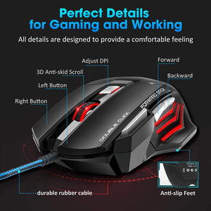 Computer Mouse Gamer Ergonomic Gaming Mouse USB Wired Game 5500 DPI Mice With LED Backlight 7 Button For PC Laptop