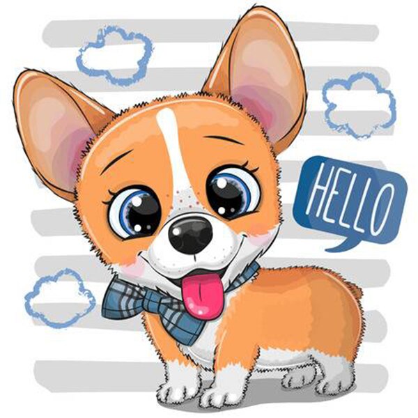 Cartoon Dog 5D Diamond Painting Square Round Drill DIY Crafts Full Diamond Embroidery Home Decor Kids Pet Painting