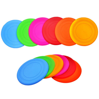 Flexible Silicone Pet Frisbee Flying Saucer Dog Toy Game Soft Pet Flying Discs Chew Resistant Puppy Training Interactive Dog Toys Supplies