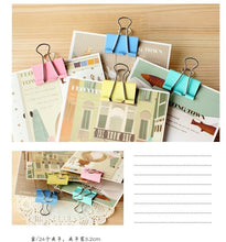 Load image into Gallery viewer, 20pcs Colorful Metal Binder Clips Paper Clip 25mm Office Learning Stationary Office material School supplies
