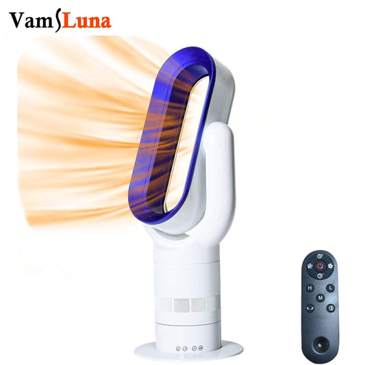 Electric Fan Heater Bladeless Heater Hot Cool Tower Fan with Remote Control Quiet Space Heater Natural Wind Cooling Warmer