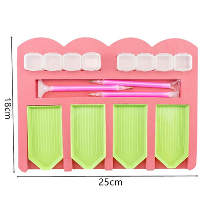 Diamond Painting Tray Organizer Tray Holder DIY Painting Kit Diamond Crystal Jewel Storage Accessory Tool Point Drill Pen Set