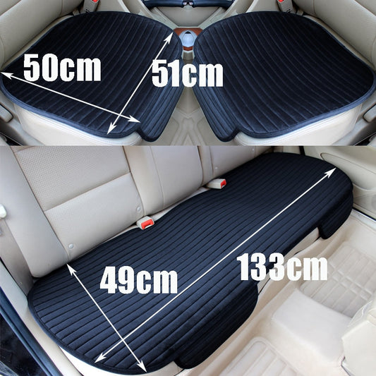 Universal Automotive Car Seat Cover for Front Rear or Full Set Flocking Chair Seat Protector Warm Cushion Pad Non Slide Mat