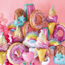 Load image into Gallery viewer, Donut Theme Party Decorations Candy Bar Ice Cream Balloons Baby Shower Happy Birthday Banner Decor Kids Toys Home Supplies
