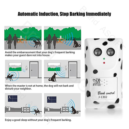 Ultrasonic Dog Anti Bark Training Device Dog Repeller Trainer Equipment Trains Dogs Not To Bark Barking Training Robot Pet Supplies