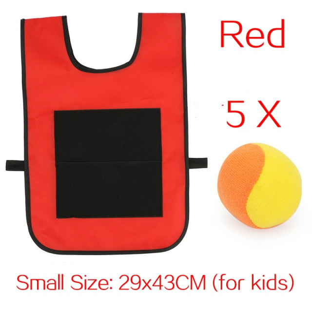 Outdoor Sport Game Props Vest Sticky Jersey Vest Game Vest Waistcoat With Sticky Ball Throwing Toys For Children Kids Sports Toy