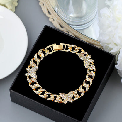 Fashion Thick Metal Chain Anklet For Women Men Rhinestone Gold Silver Color Sexy Foot Bracelet Hip Hop Rock Punk Jewelry