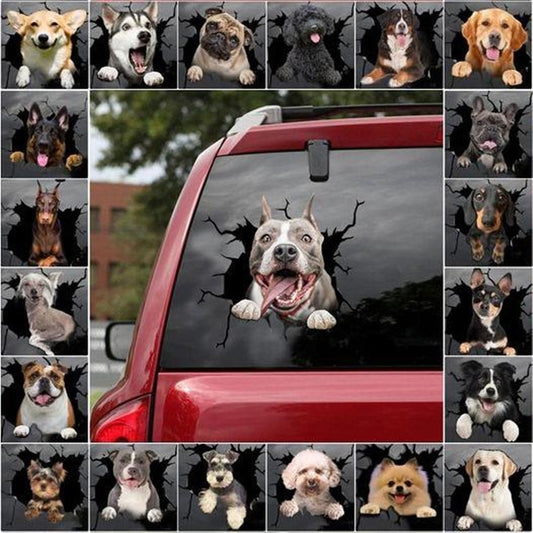 3D Dog Car Truck Sticker Waterproof Cat Car Sticker Toilet Sticker Wall Stickers Removable Art Decals Sticker Home Decor