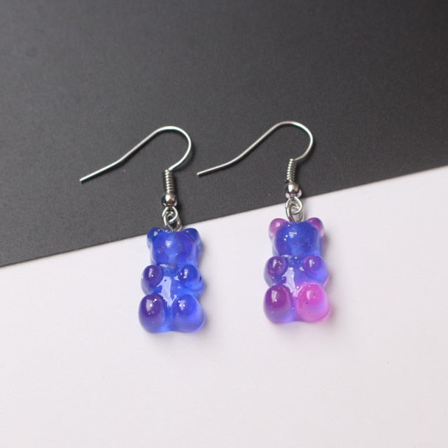 Gummy Bear Dangle Earring Womens Retro Fashion Styligh Candy Earring Drop Style Earrings Choose Color Great Gift