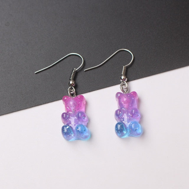 Gummy Bear Dangle Earring Womens Retro Fashion Styligh Candy Earring Drop Style Earrings Choose Color Great Gift