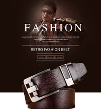 Load image into Gallery viewer, Men Brown Belt Male High Quality Leather Belt Men Male Genuine Leather Strap Luxury Pin Buckle Fancy Vintage Jeans Belt
