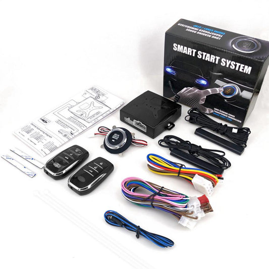 12V Car SUV Keyless Entry System Engine Start Alarm System One-button Push Start System Remote Starter Stop Car Accessories