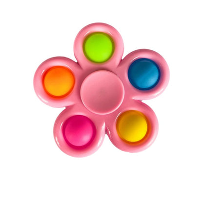 12 Styles Tie Dye Simple Fidget Spinner Push Pop Bubble Hand Spinner for ADHD Anxiety Stress Relief for Kids