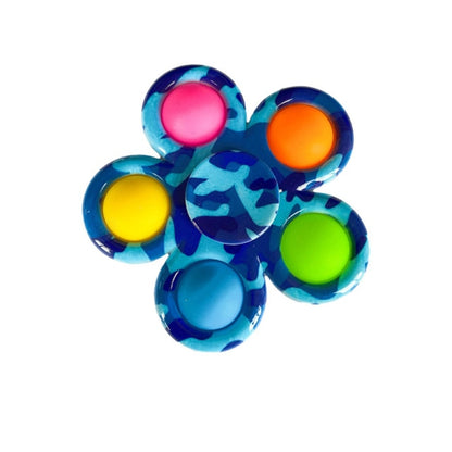 12 Styles Tie Dye Simple Fidget Spinner Push Pop Bubble Hand Spinner for ADHD Anxiety Stress Relief for Kids