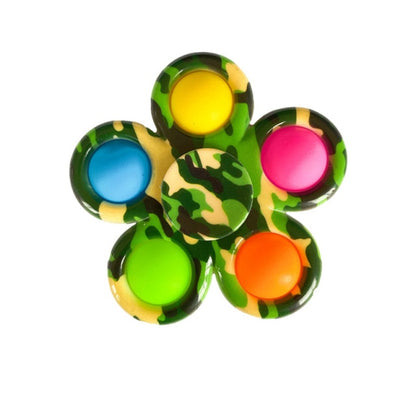 12 Styles Tie Dye Simple Fidget Spinner Push Pop Bubble Hand Spinner for ADHD Anxiety Stress Relief for Kids