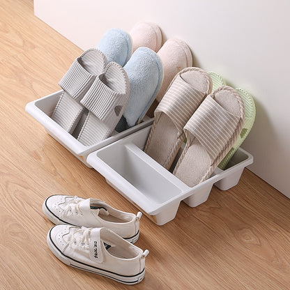 Plastic Vertical Shoe Storage Lightweight Shoe Organizer Portable Shoe Holder Separator Sneaker Storage Unit