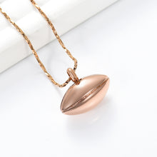 Load image into Gallery viewer, American Football Jewelry Necklace for Women Men Stainless Steel Keepsake Pendant Rose Gold Color Neck Jewelry
