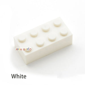 40pcs DIY Building Blocks Thick Figures Bricks 2x4 Dots Educational Creative Size Compatible With 3001 Plastic Toys for Children