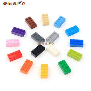 40pcs DIY Building Blocks Thick Figures Bricks 2x4 Dots Educational Creative Size Compatible With 3001 Plastic Toys for Children