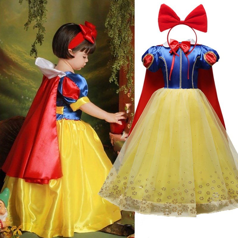 Girls Princess Costume Play Dress Up Costume Party Kids Halloween Cosplay Princess Dress School Play Costume