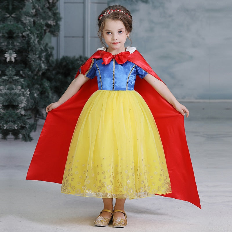 Girls Princess Costume Play Dress Up Costume Party Kids Halloween Cosplay Princess Dress School Play Costume