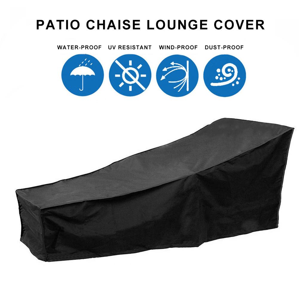 Waterproof Chaise Lounge Cover Lounge Chair Recliner Protective Cover for Outdoor Courtyard Patio Garden