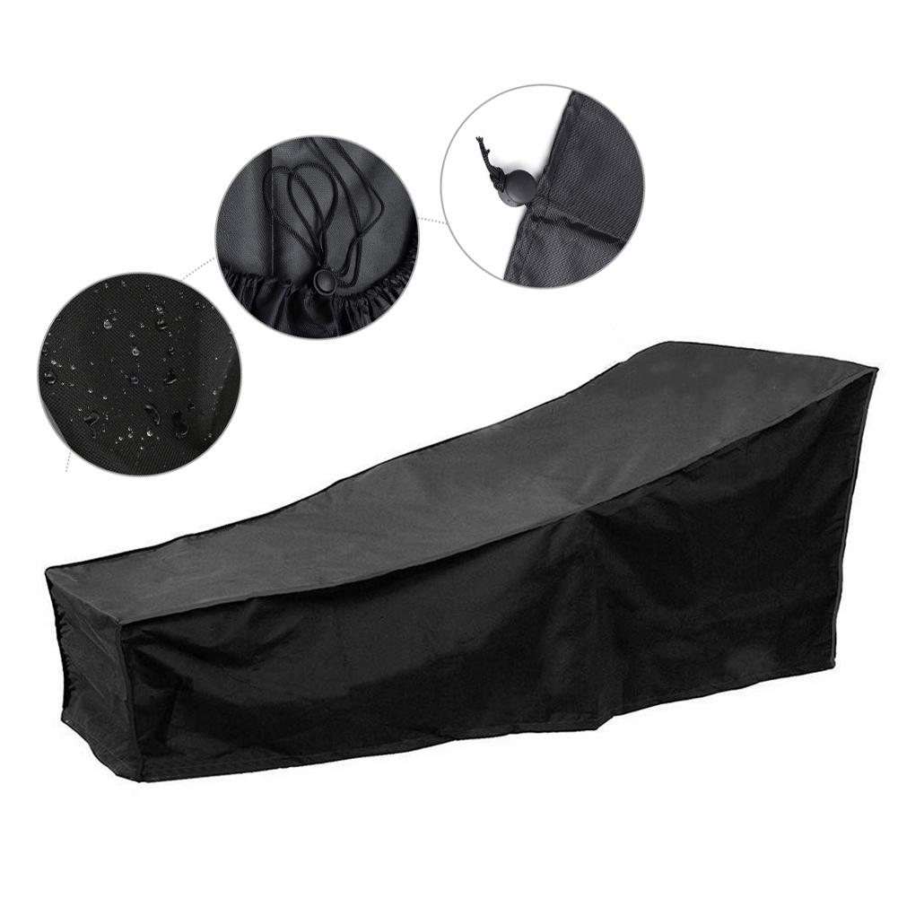 Waterproof Chaise Lounge Cover Lounge Chair Recliner Protective Cover for Outdoor Courtyard Patio Garden