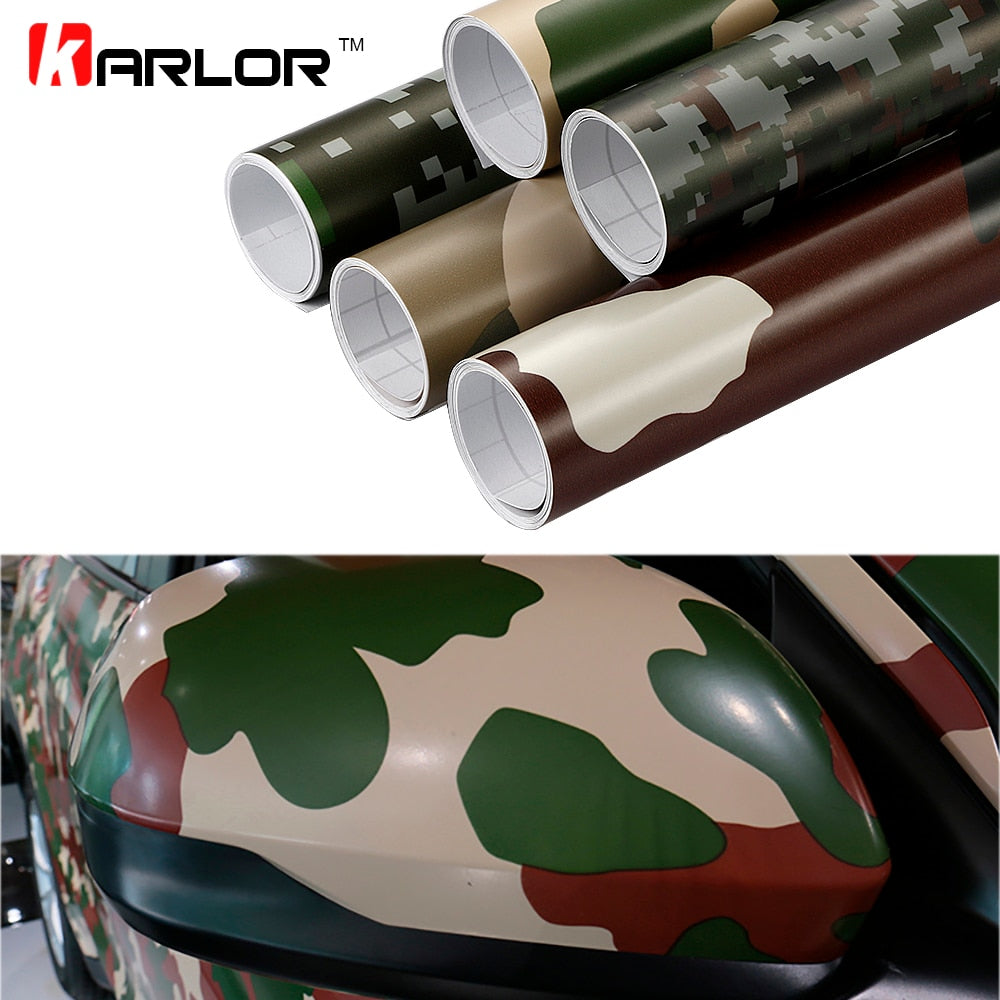 30cm*100cm Vinyl PVC Camouflage Car Sticker Wrap Film Woodland Army Military Green Camo Desert Decal For Auto Motorcycle