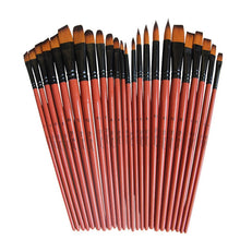 Load image into Gallery viewer, Art Model Paint Nylon Hair Acrylic Oil Watercolor Drawing Art Supplies Brown 6 Pcs Painting Craft Artist Paint Brushes Set
