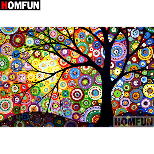 Abstract Sky Tree 5D Rhinestone Paintings DIY Full Drill Square Round Diamonds Arts Crafts Embroidery Tree Diamond Paintings Home Decoration