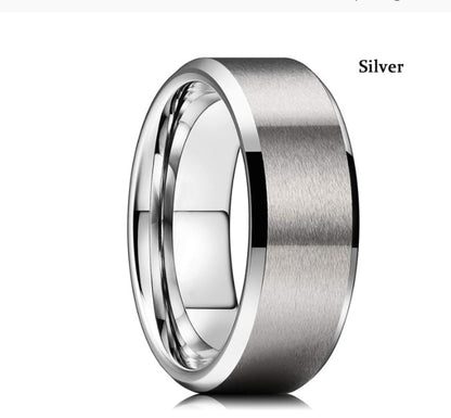 Fashion Jewelry Ring Mend Stainless Steel Black Rings For Men Women Goth Punk Rock Metal Ring Stainless Steel Black Gold Silver